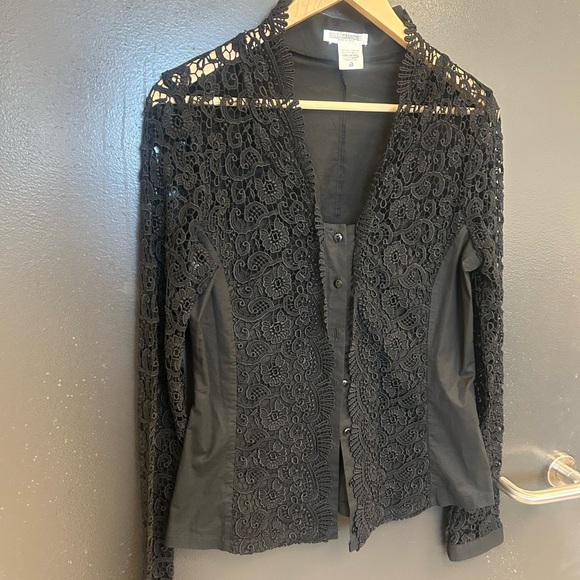 Naracamicie M NWOT Elegant Black Lace Women's blouse - Picture 4 of 15